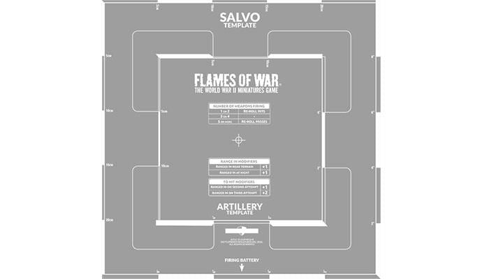 Flames of War: AT011 Salvo Template (etched)