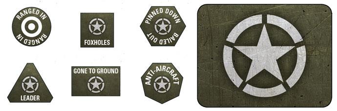TD034 American Gaming Set (x20 Tokens, x2 Objectives, x16 Dice)