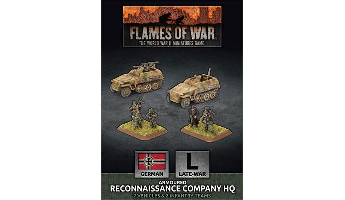 Flames of War: GBX150 Armoured Reconnaissance Company HQ (Plastic)