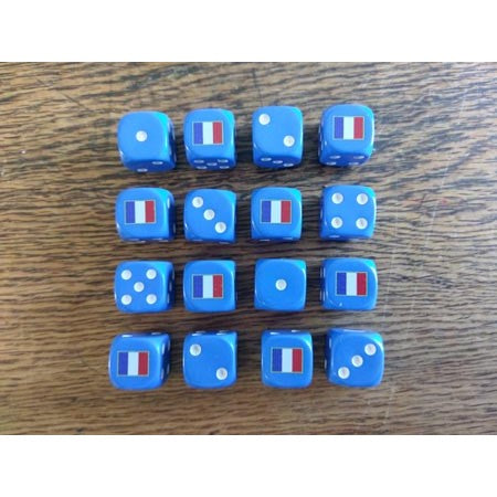 WW2 Dice - French Tricolour Dice