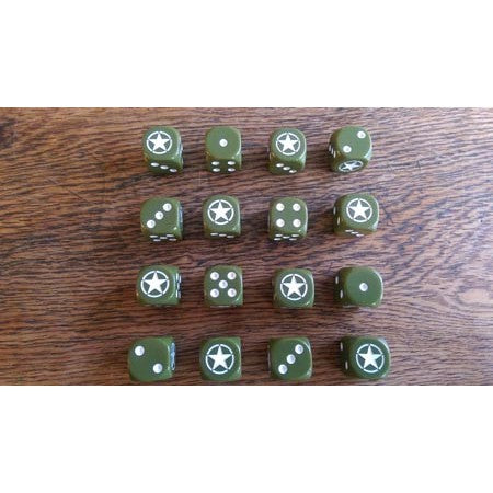 Juego De Guerra Segunda Guerra Mundial Dados Bolt Action Allied Star D6 – Pack De 16 Dados De Color Oliva Con Estrella Aliada Para Juegos De Guerra Juego De Guerra Segunda Guerra Mundial Dados Bolt Action Allied Star D6 – Pack De 16 Dados De Color Oliva Con Estrella Aliada Para Juegos De Guerra