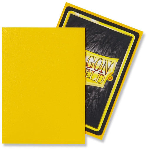 Dragon Shield: Matte Standard Size Sleeves 100pk Yellow