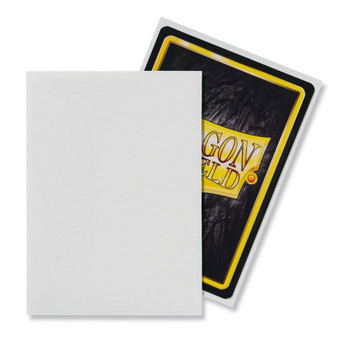 Dragon Shield: Matte Standard Size Sleeves 100pk White