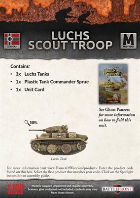 Flames of War: GBX131 Panzer II (Luchs) Scout Troop (Mid War x3 Tanks)