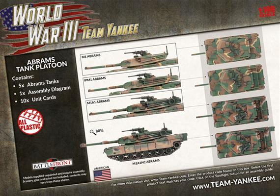 Team Yankee: TUBX18 Abrams Tank Platoon (Plastic)