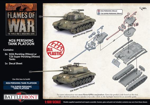 Flames of War: UBX90 M26 Pershing Tank Platoon (Plastic)
