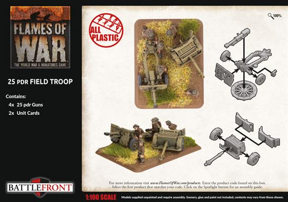BBX63 25 pdr Field Troop (Plastic)
