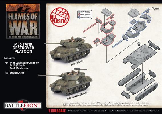 UBX89 M36 and M10 Tank Destroyer Platoon (Plastic)