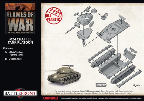 Flames of War: UBX94 M24 Chaffee Tank Platoon