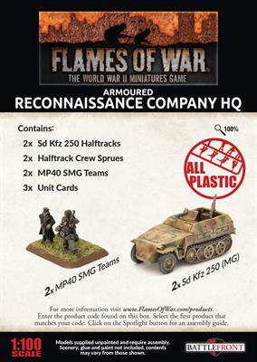 Flames of War: GBX150 Armoured Reconnaissance Company HQ (Plastic)