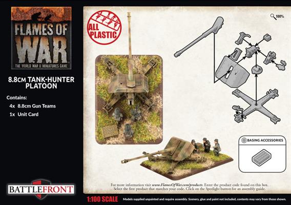 Flames of War: GBX175 8.8cm Tank Hunter Platoon (Plastic)