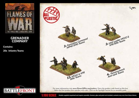 Flames of War: GBX170 Grenadier Company (Plastic)