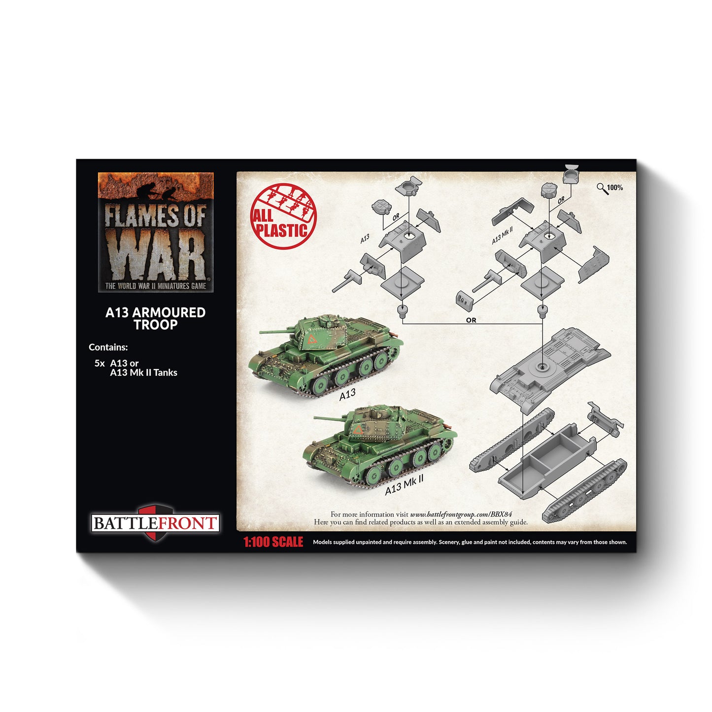 Flames of War: BBX84 A13 Cruiser Troop (x5 Plastic)