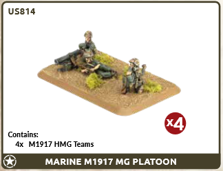 Flames of War: US814 Marine M1917 MG Platoon (x4)