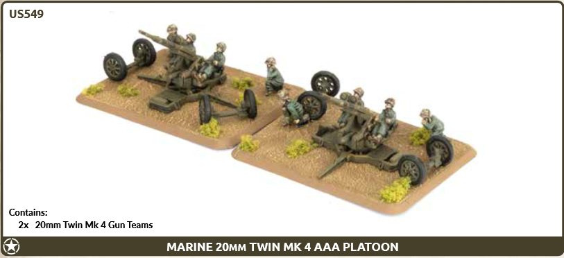 Flames of War: US549 20mm Twin Mk 4 Anti-aircraft Gun (x2)