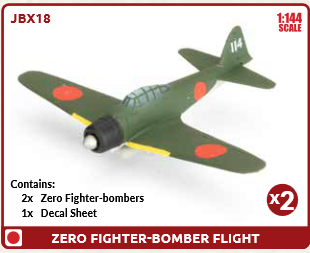 Flames of War: JBX18 Zero Fighter-Bomber Flight (x2 Plastic)