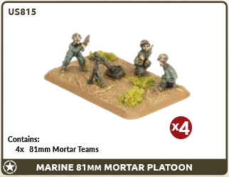 Flames of War: US815 Marine Mortar Platoon (x4)