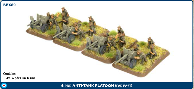 Flames of War: BBX80 6pdr Anti-tank Platoon (Pacific) (x4)