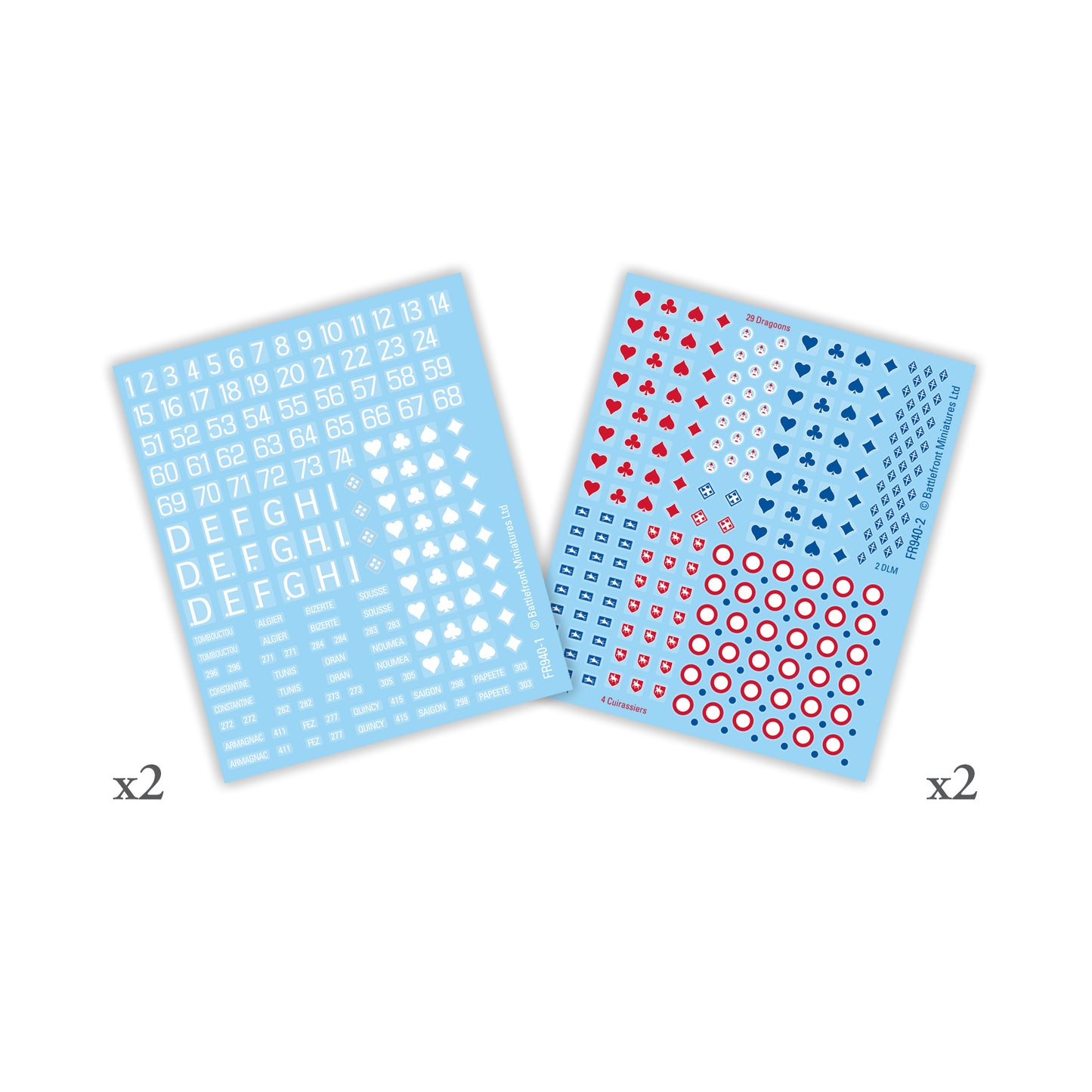 Flames of War: FR940 French Decals (x4)