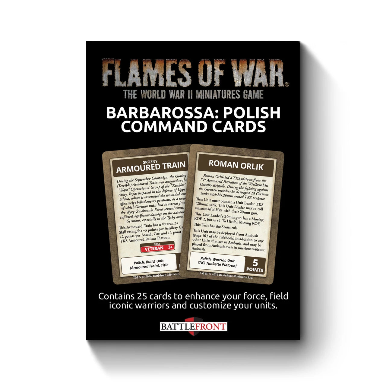 Flames of War: FW282PC Barbarossa Polish Command Cards (x25) - Limited Edition