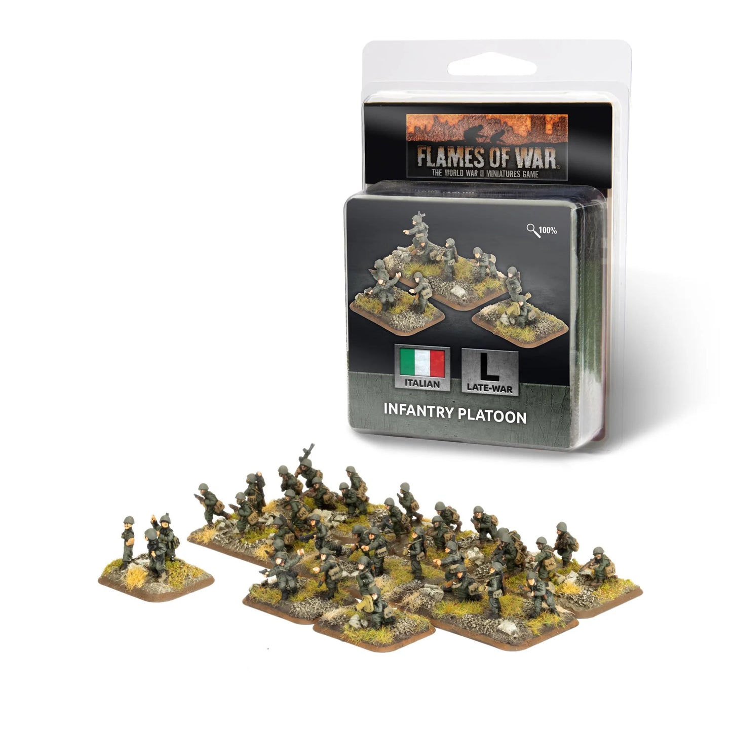 Flames of War: Infantry Platoon (IT702 + extras - 32 figures in total)