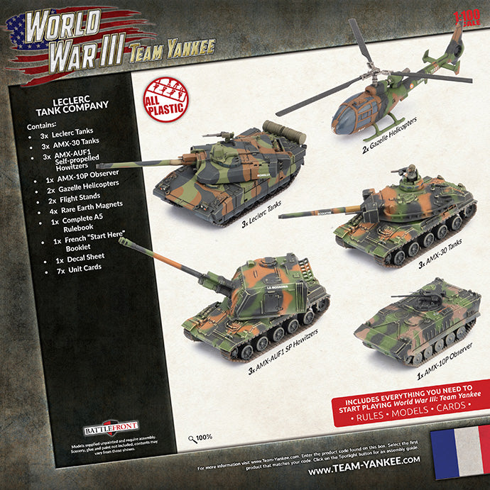 Team Yankee: TFRAB02 NATO Forces French Starter Force - Leclerc Tank Company
