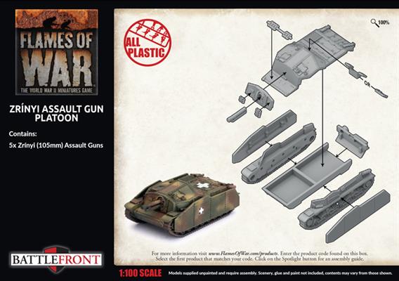 Flames of War: HBX03 Zrinyi Assault Gun Platoon (Plastic)