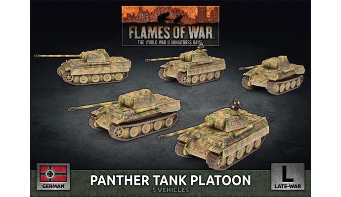 Flames of War: GBX161 Panther Tank Platoon (Late War x5 Tanks Plastic)