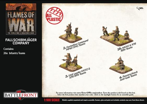 Flames of War: GBX136 Fallschirmjäger Company (Plastic)