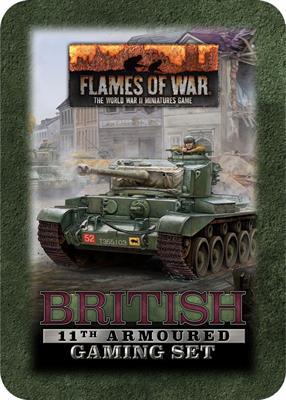 Flames of War: TD048 British 11th Armoured Gaming Set (x20 Tokens, x2 Objectives, x16 Dice)