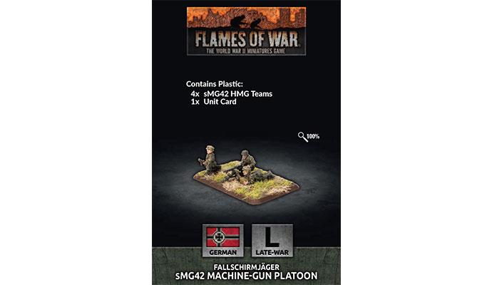 Flames of War: GE770 Fallschirmjager sMG42 Machine-gun Platoon (Plastic)