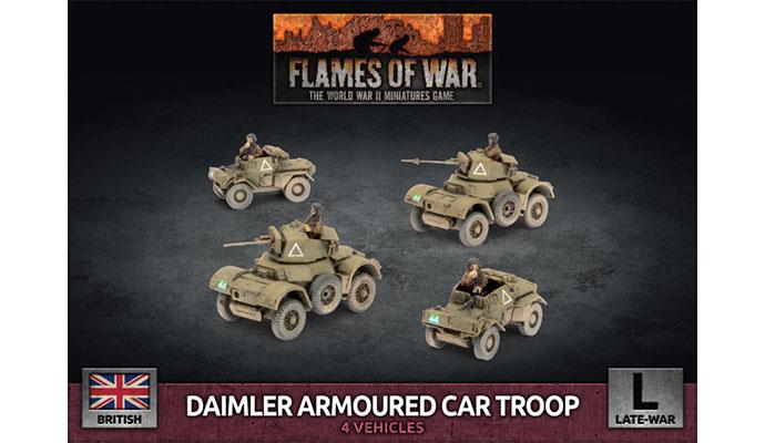 Flames of War: BBX61 Daimler Armoured Car Troop (Plastic)