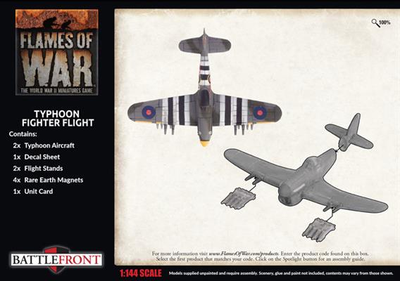 Flames of War: BBX66 Typhoon Fighter Bomber Flight (Plastic)