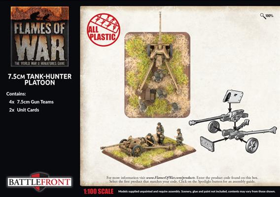 Flames of War: GBX148 7.5cm Tank Hunter Platoon (Plastic)