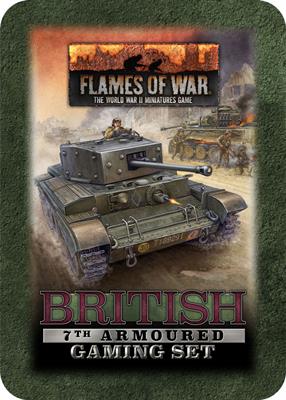 Flames of War: TD049 British 7th Armoured Gaming Set (x20 Tokens, x2 Objectives, x16 Dice)