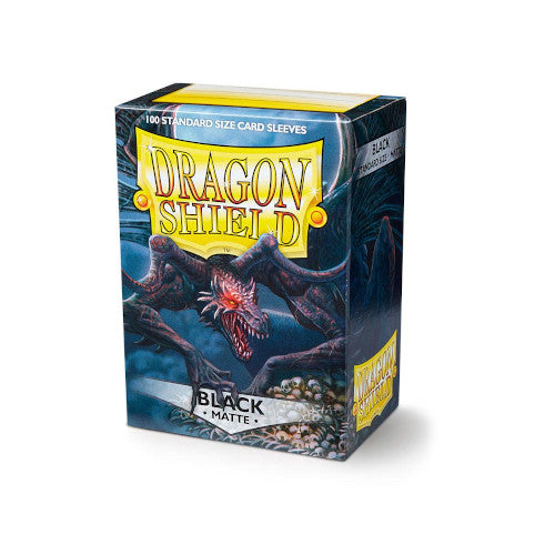 Dragon Shield: Matte Standard Size Sleeves 100pk Black