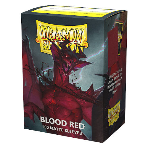 Dragon Shield: Matte Standard Size Sleeves 100pk Blood Red