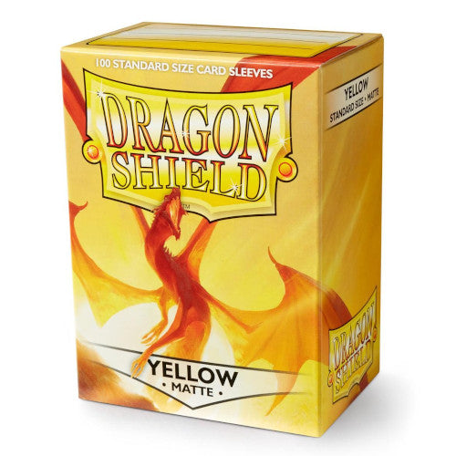 Dragon Shield: Matte Standard Size Sleeves 100pk Yellow