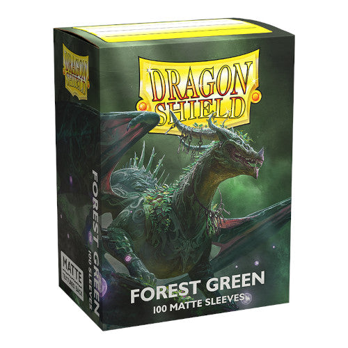Dragon Shield: Matte Standard Size Sleeves 100pk Forest Green