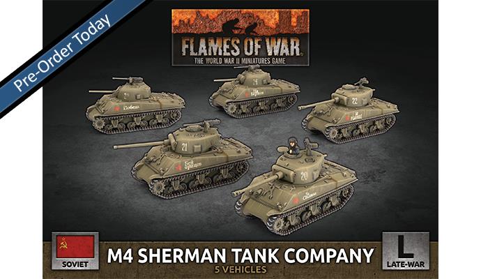 Flames of War: SBX84 M4 Sherman Tank Company (x5 Plastic)