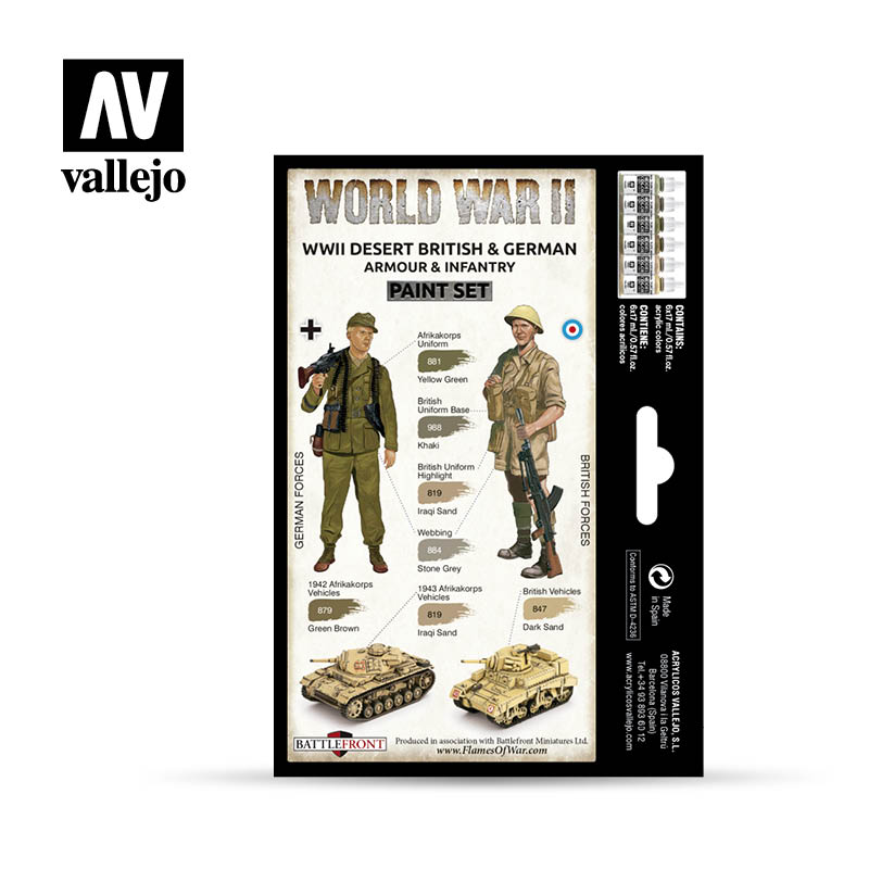 WWII Desert British & German Armour & Infantry