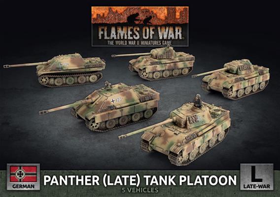 GBX181 Panther (Late) Tank Platoon (5x Plastic)