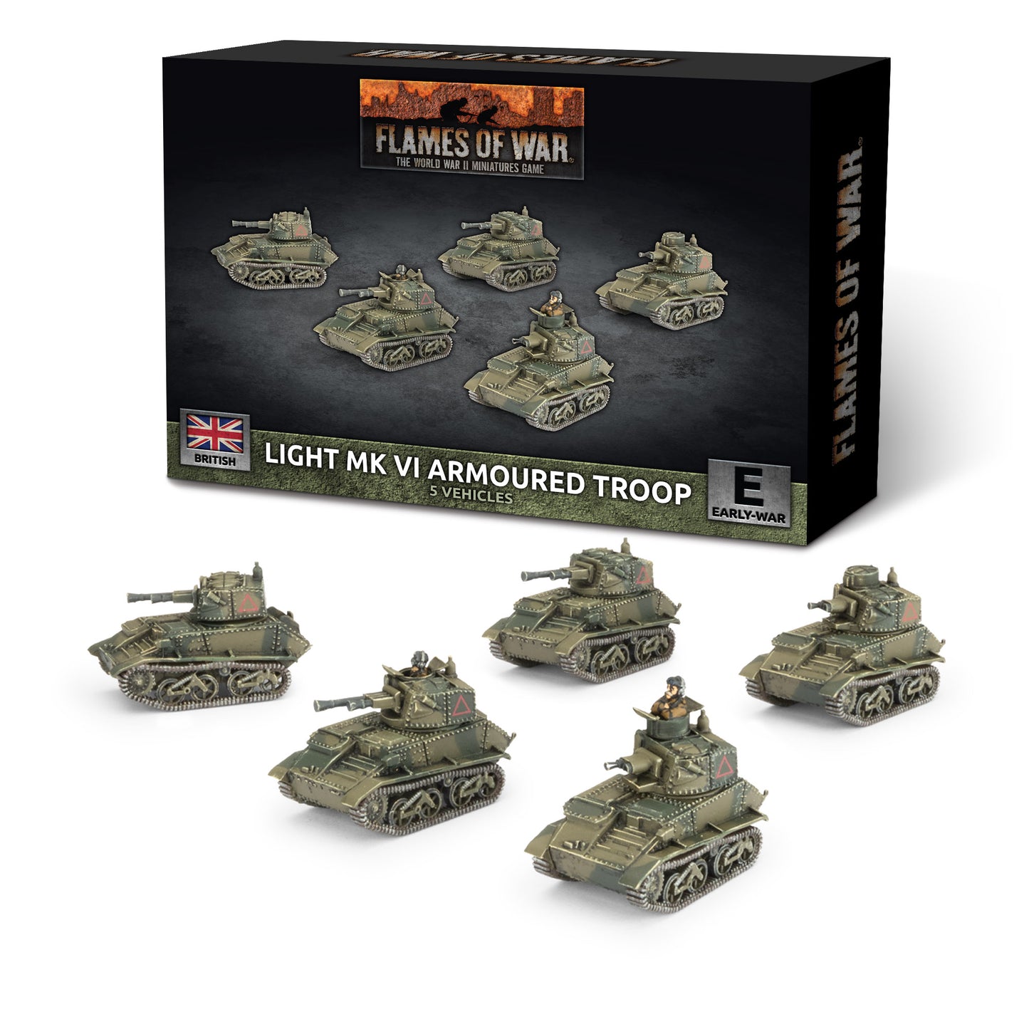 Flames of War: BBX82 Vickers Light Mk VI Troop (x5, Plastic)
