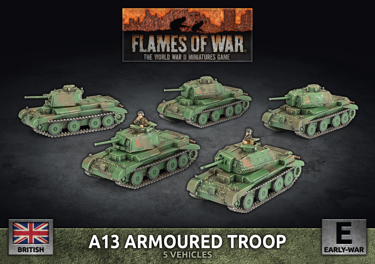 Flames of War: BBX84 A13 Cruiser Troop (x5 Plastic)