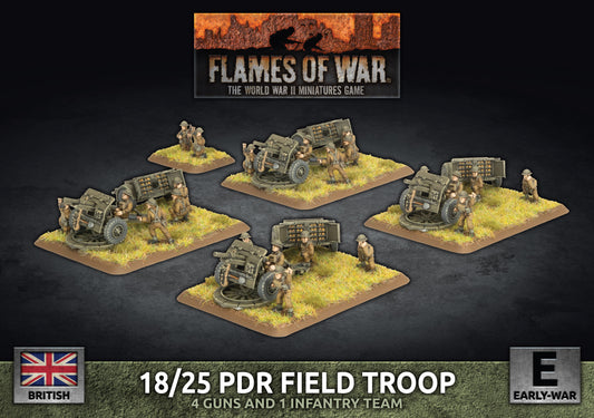 Flames of War: BBX86 18/25pdr Gun Battery (x4 guns)