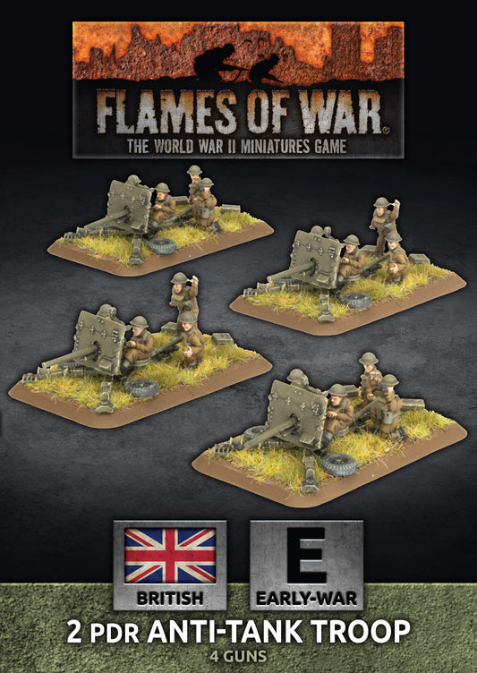 Flames of War: BBX87 2pdr Antitank Platoon (x4 guns, Plastic)