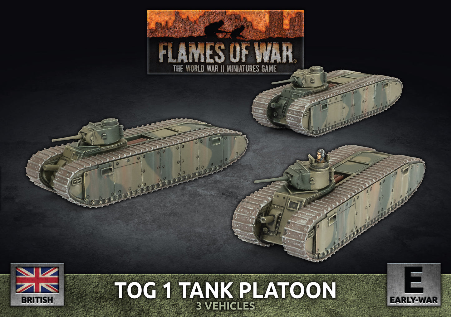 Flames of War: BBX89 TOG I Tank Platoon (x3)