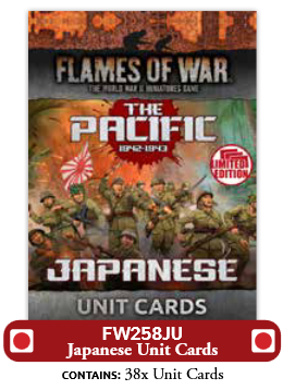 Flames of War: FW258JU The Pacific Japanese Unit Cards (x38 Cards)