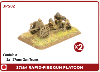 Flames of War: JP502	37mm Rapid-fire Gun Platoon (x2)