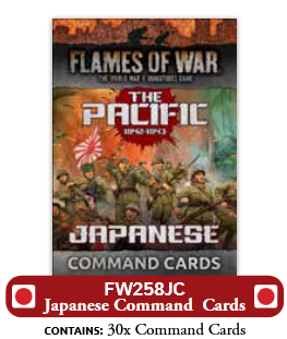 Flames of War: FW258JC The Pacific Japanese Command Cards (x30 Cards)